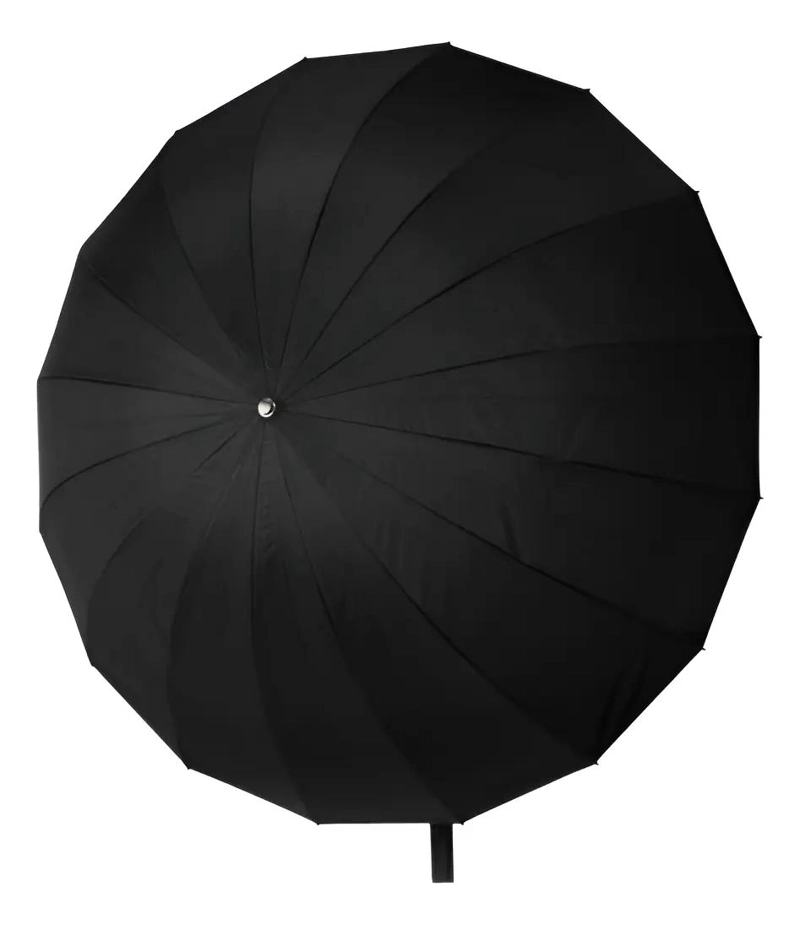 PARAGUAS NEGRO CON PLATA REFLECTANTE 150 CM - 2