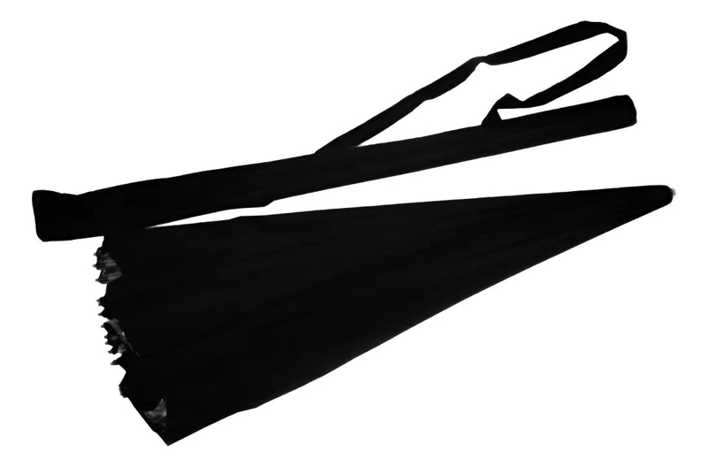 PARAGUAS NEGRO CON PLATA REFLECTANTE 150 CM - 3
