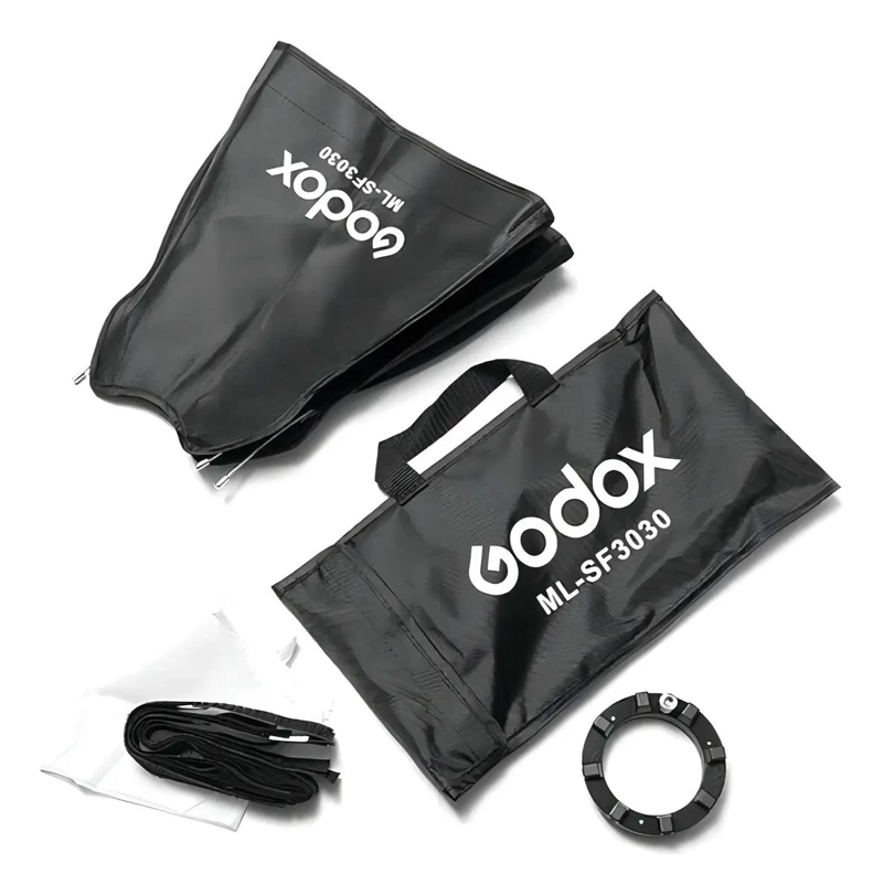 SOFTBOX PARA ILUMINACION CON GRILLA 30X30 CM - 3