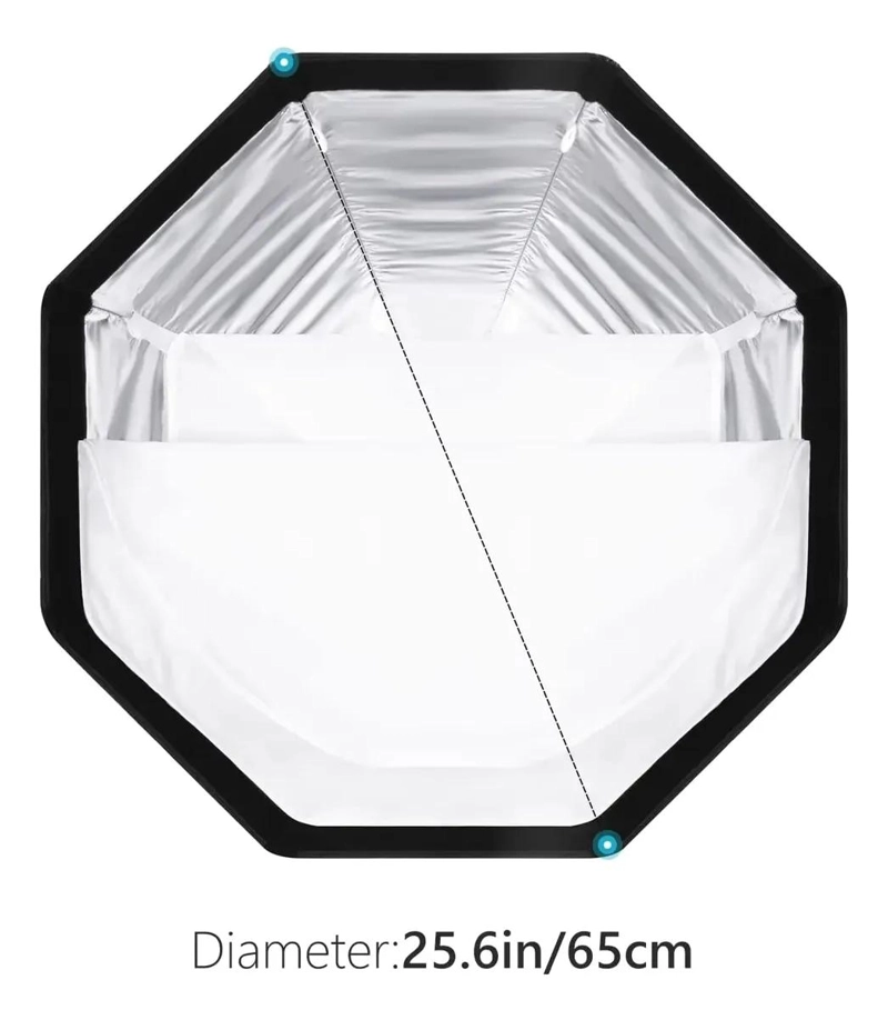OCTABOX SOFTBOX 65CM PARA FLASH CON SOPORTE TIPO S - 5