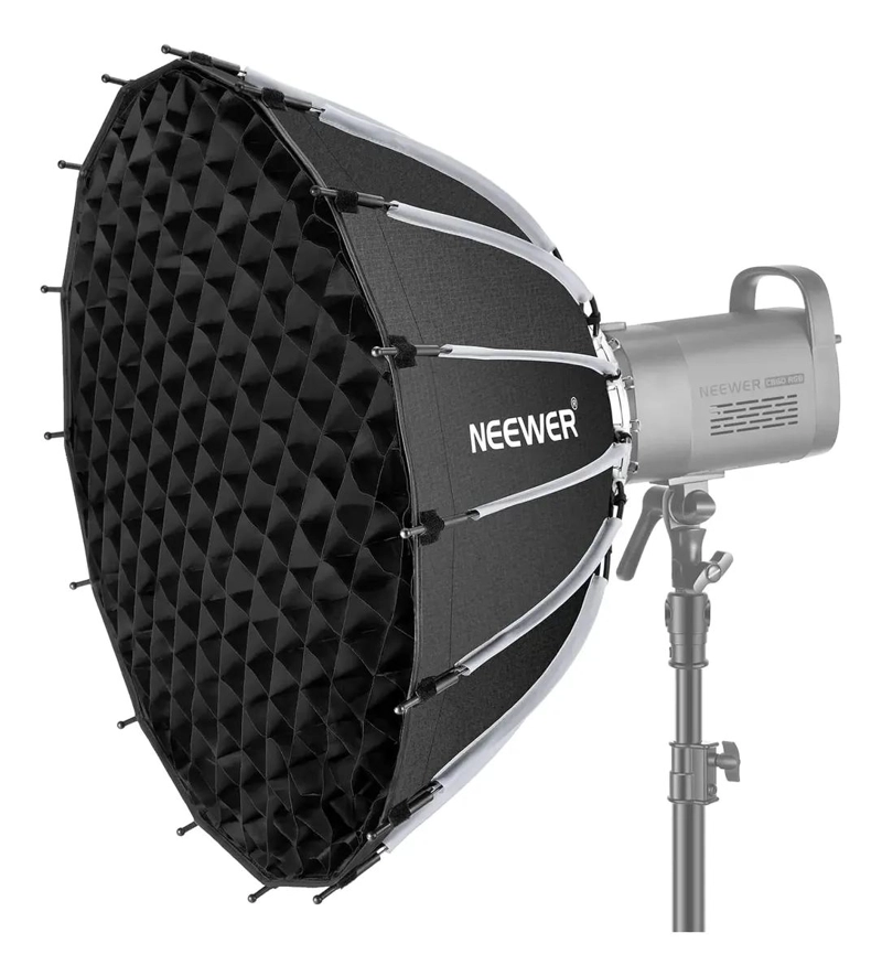 SOFTBOX PARABOLICO 65 CM CON LIBERACION RAPIDA Y GRID - 1