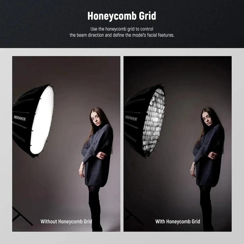 SOFTBOX PARABOLICO 65 CM CON LIBERACION RAPIDA Y GRID - 2