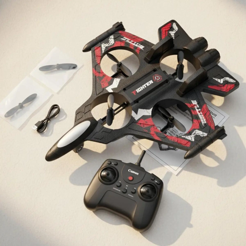 DRON AVION DE COMBATE CONTROL REMOTO ANTIGOLPES - 5