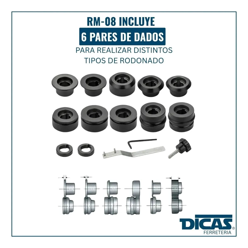 RODONADORA MANUAL PARA HOJALATERIA CON 4 DADOS - 4