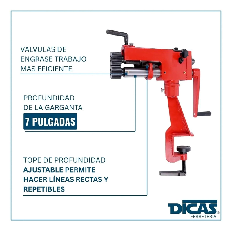 RODONADORA MANUAL PARA HOJALATERIA CON 4 DADOS - 5