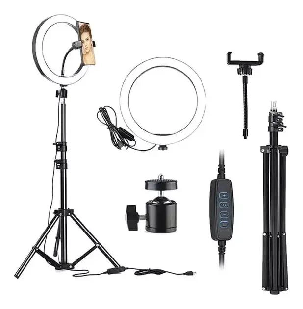 ARO DE LUZ 26 CM CON TRIPODE 2 M Y 3 CLIMAS DE LUZ - 4