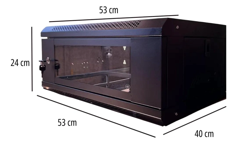 GABINETE MURAL RACK 4U PARA EQUIPOS - 2