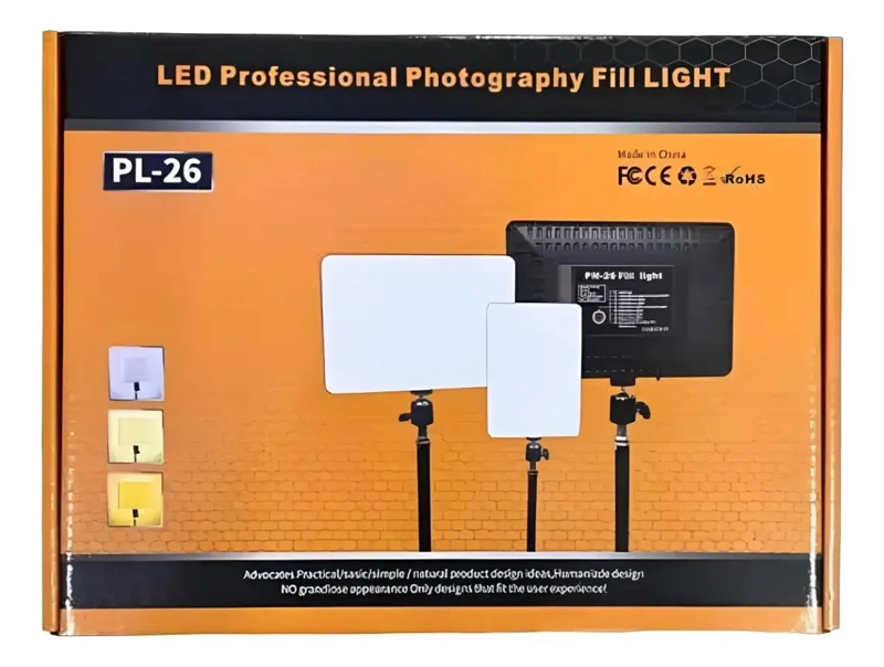 PANEL DE LUZ DE RELLENO PARA VIDEO Y FOTOGRAFIA PL-26 - 5