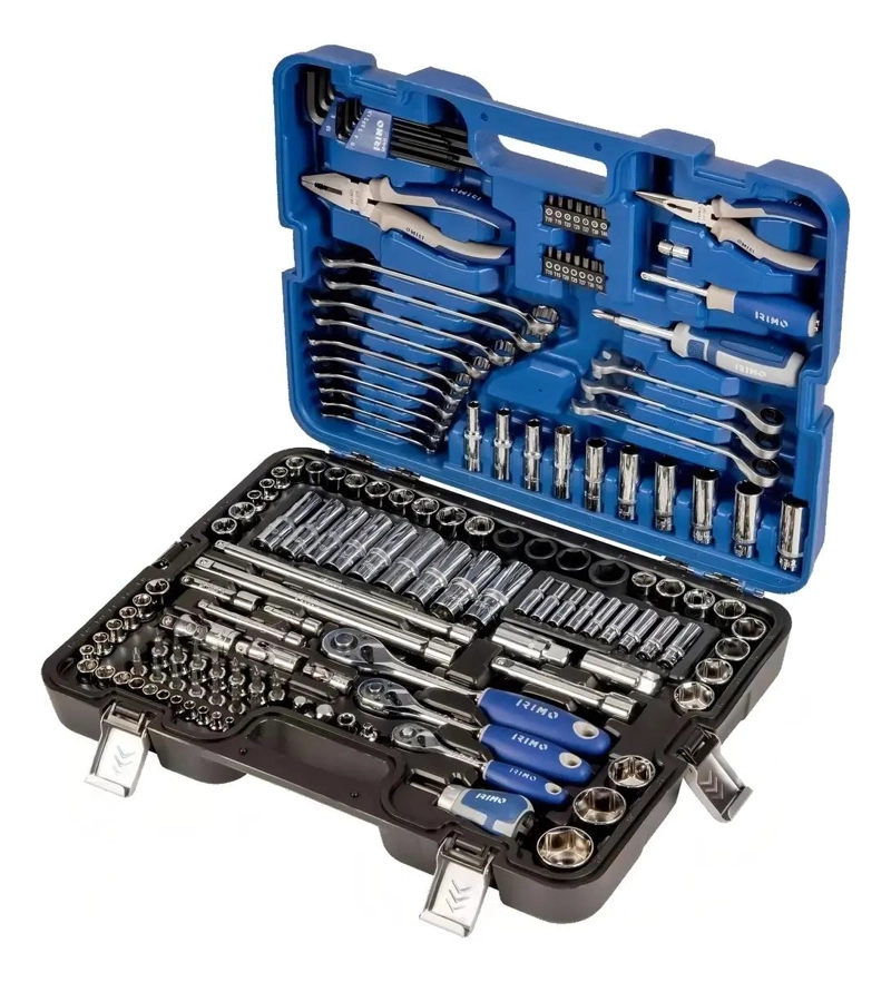 SET DE HERRAMIENTAS CAJA DE TUBOS 164 PIEZAS TIPO RACING - 1
