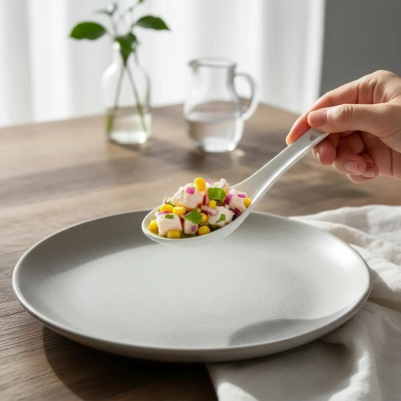 PACK 50 CUCHARAS DE CERAMICA PARA APERITIVOS Y COCTELES - 3