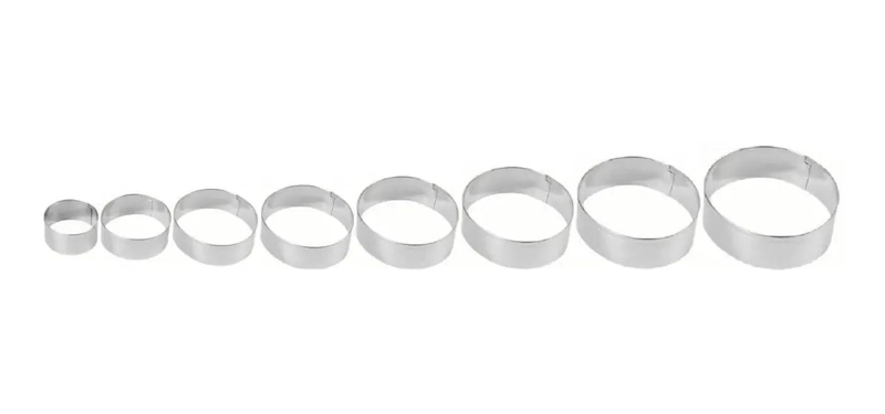 SET DE 8 MOLDES CORTADORES DE REPOSTERIA DE 6 A 20 CM - 3