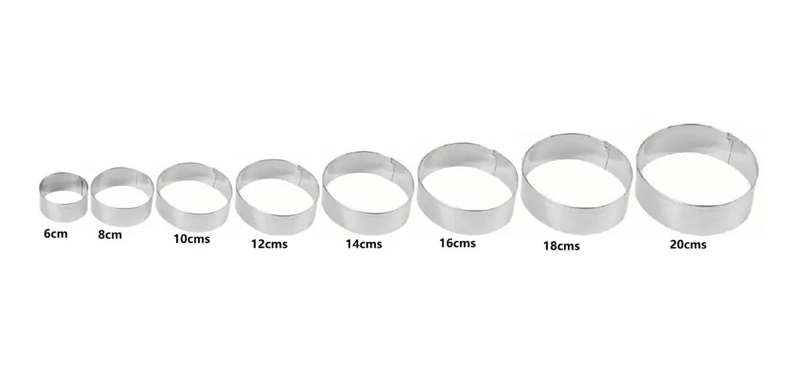 SET DE 8 MOLDES CORTADORES DE REPOSTERIA DE 6 A 20 CM - 4