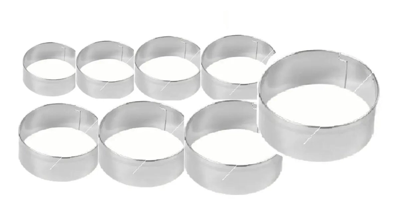 SET DE 8 MOLDES CORTADORES DE REPOSTERIA DE 6 A 20 CM - 5