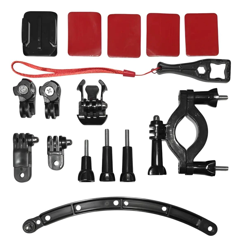 SET DE ACCESORIOS PARA CAMARAS DE ACCION CON BRAZO CURVO - 1