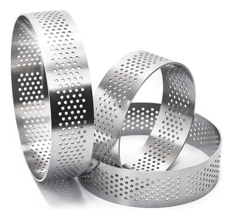 SET 3 MOLDES ARO ANILLO MICROPERFORADO PARA TARTAS - 3