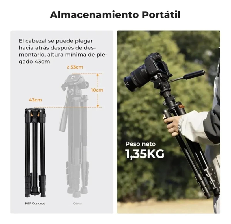 TRIPODE DE ALUMINIO K234A0 PARA CAMARA - 4
