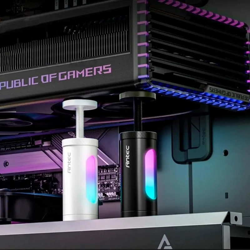 SOPORTE PARA GPU CON ILUMINACION ARGB BLANCO - 2