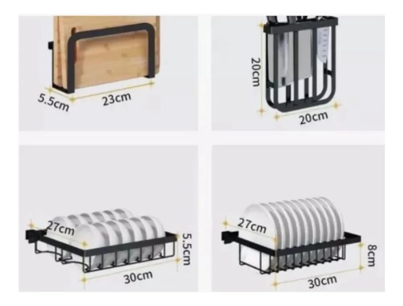 RACK ESCURRIDOR DE PLATOS SECADOR DE LOZA 65 CM - 3