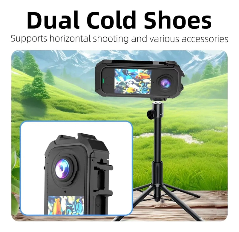 CARCASA CON SOPORTE TRIPODE PARA INSTA360 X4 AIR - 2