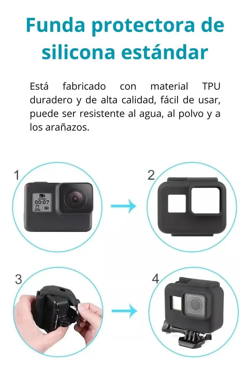 KIT DE 3 ACCESORIOS PARA CAMARAS DEPORTIVAS - 4