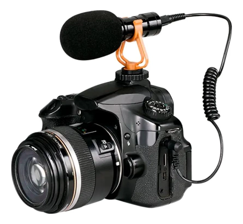 MICROFONO PARA CAMARA CON CONECTOR 3.5MM NEGRO - 1