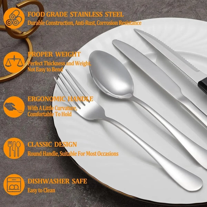 SET 48 PIEZAS CUBIERTOS ACERO INOXIDABLE - 4