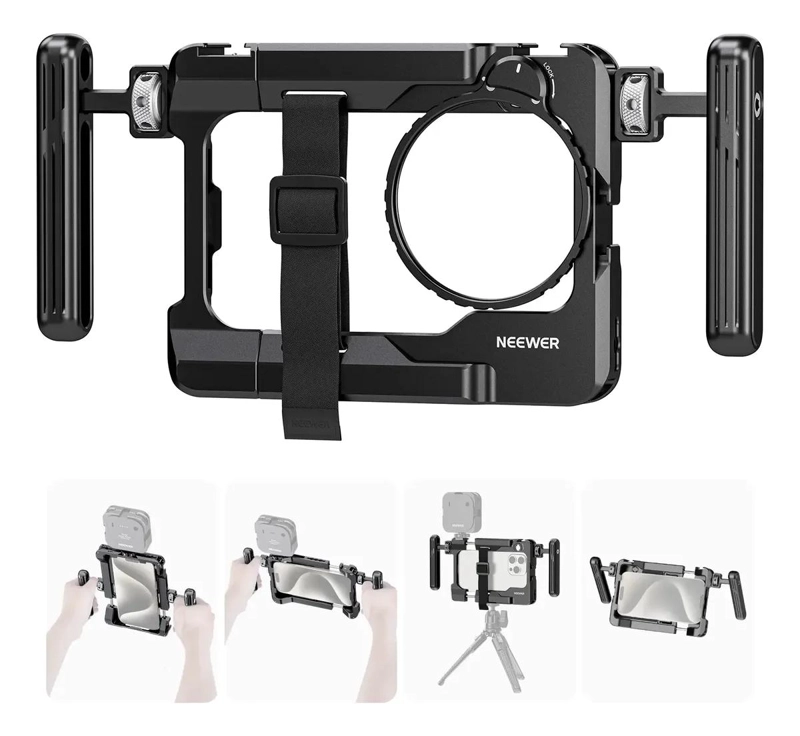 JAULA GRIP CON FILTRO ADAPTADOR PARA SMARTPHONES - 1