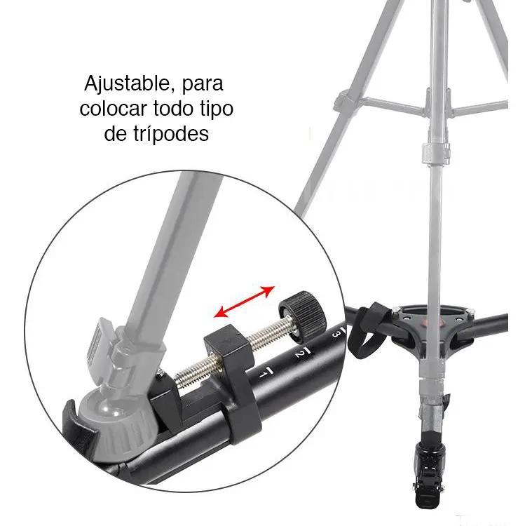 DOLLY PARA TRIPODE CON RUEDAS Y BASE PLEGABLE - 4