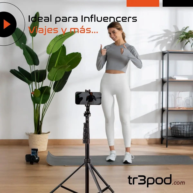 TRIPODE PLEGABLE DE ALUMINIO PARA CELULAR Y CAMARA 360 - 2