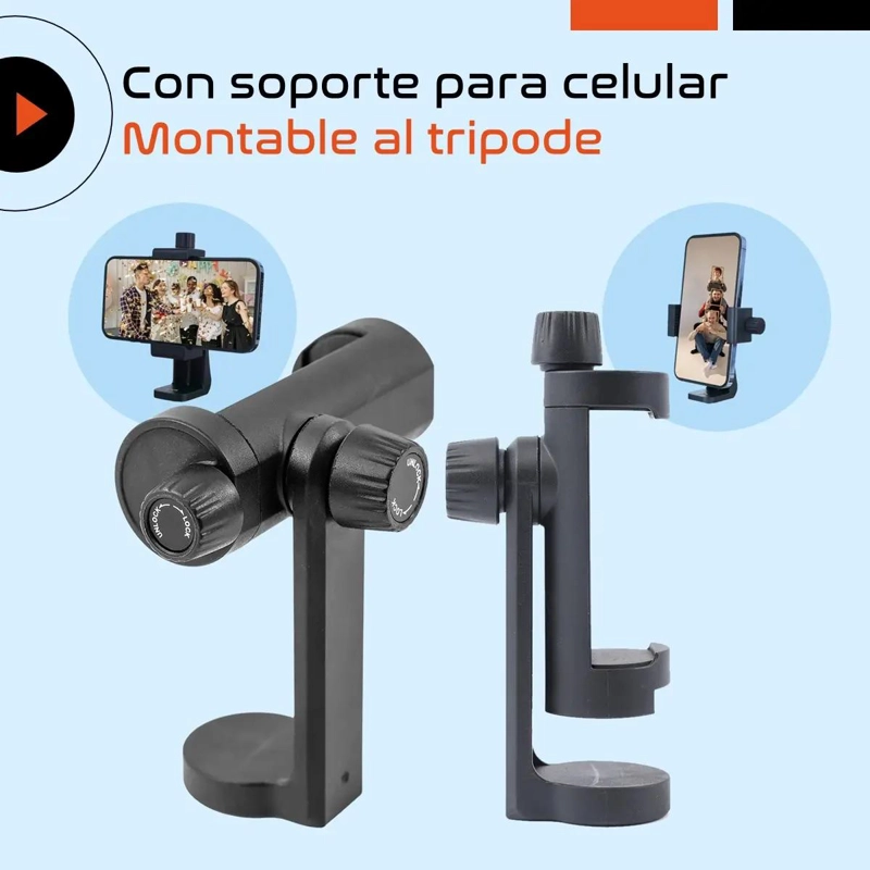TRIPODE PLEGABLE DE ALUMINIO PARA CELULAR Y CAMARA 360 - 3