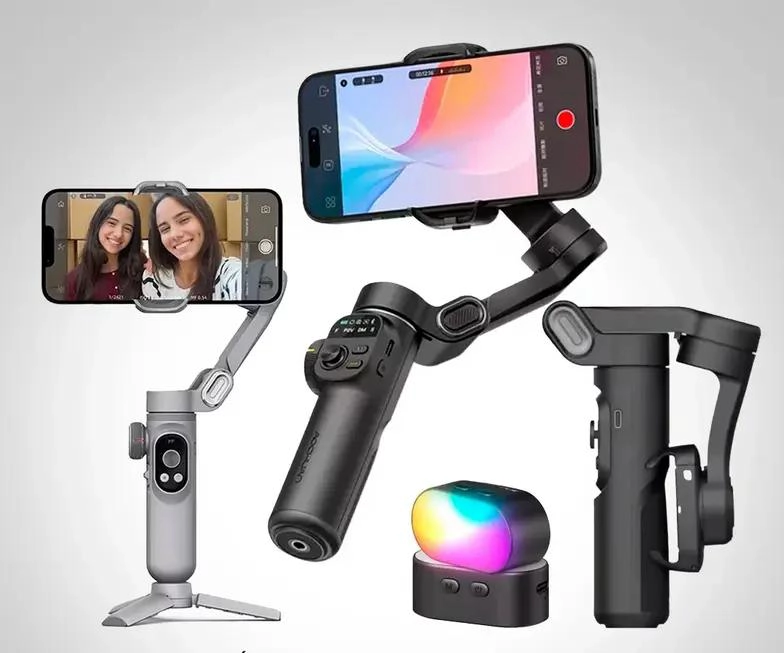 GIMBAL ESTABILIZADOR CON LUZ RGB PARA SMARTPHONES - 2