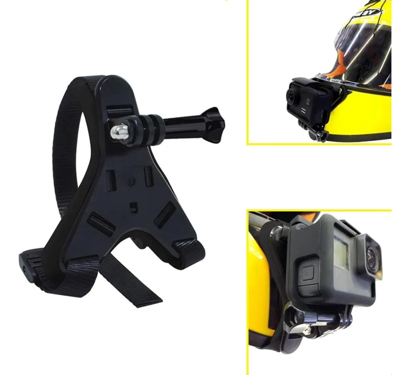 SOPORTE PARA CAMARA DE ACCION Y CELULAR EN CASCO DE MOTO - 4