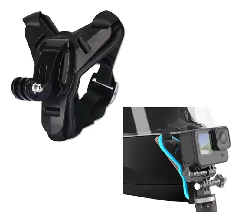 SOPORTE PARA CAMARA DE ACCION Y CELULAR EN CASCO DE MOTO - 5