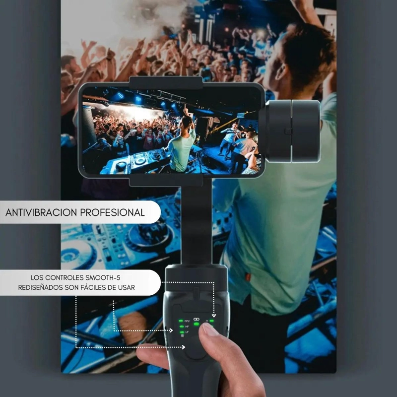 ESTABILIZADOR GIMBAL BLUETOOTH PARA CELULAR CON TRIPODE - 2