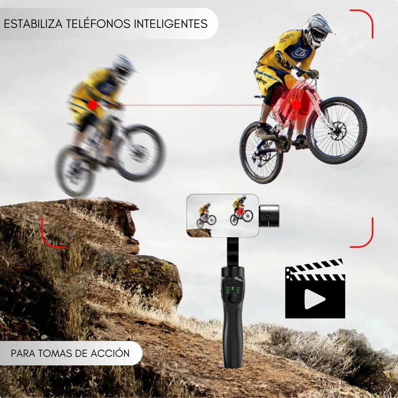 ESTABILIZADOR GIMBAL BLUETOOTH PARA CELULAR CON TRIPODE - 3