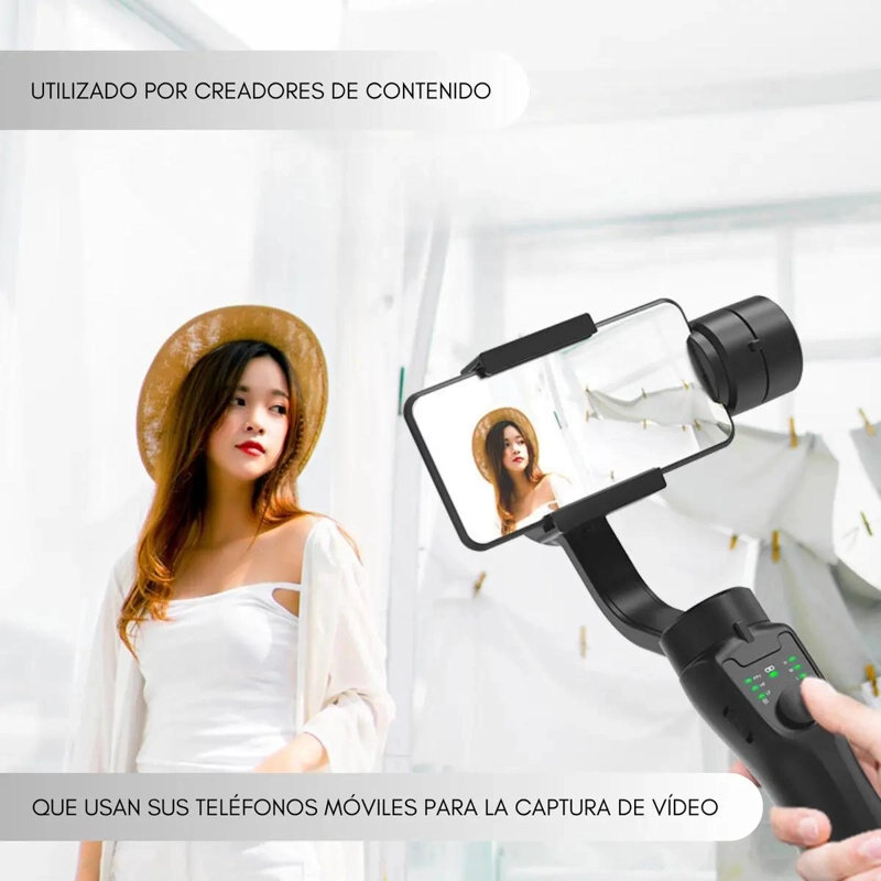 ESTABILIZADOR GIMBAL BLUETOOTH PARA CELULAR CON TRIPODE - 5
