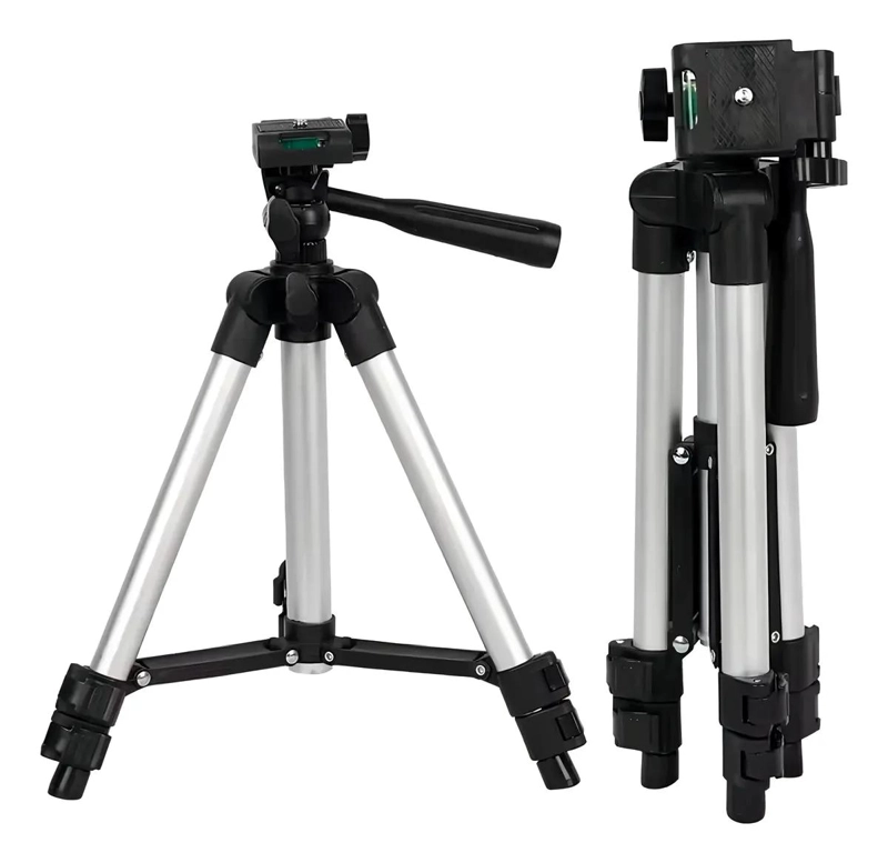 TRIPODE DE ALUMINIO PARA CAMARA Y CELULAR 1.02M NEGRO - 3