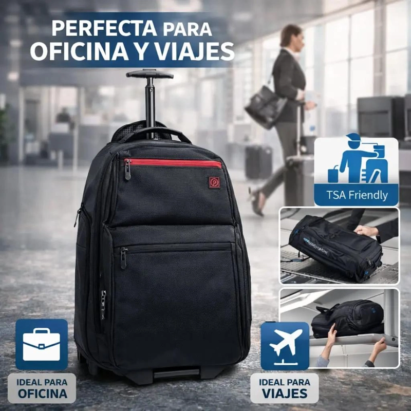 MOCHILA CON RUEDAS IMPERMEABLE PARA NOTEBOOK 35L - 3