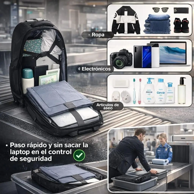 MOCHILA CON RUEDAS IMPERMEABLE PARA NOTEBOOK 35L - 5