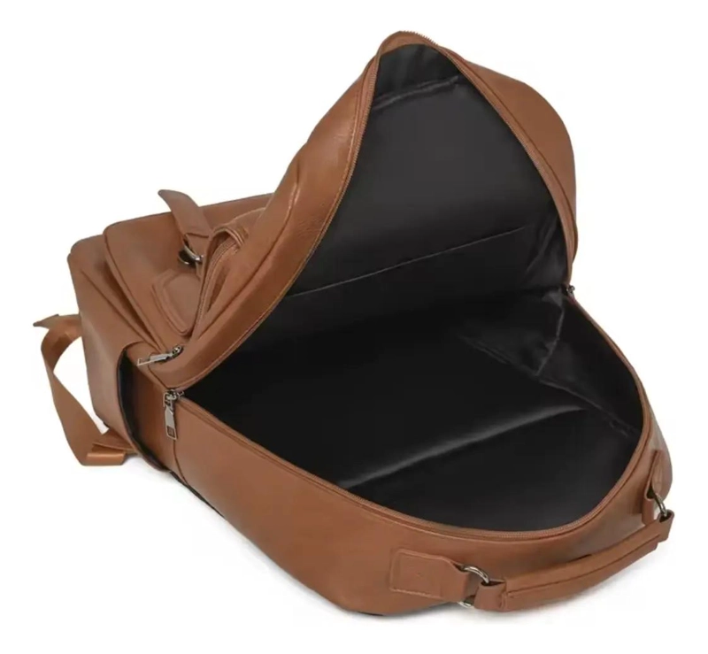 MOCHILA DE CUERO IMPERMEABLE LISA - 5