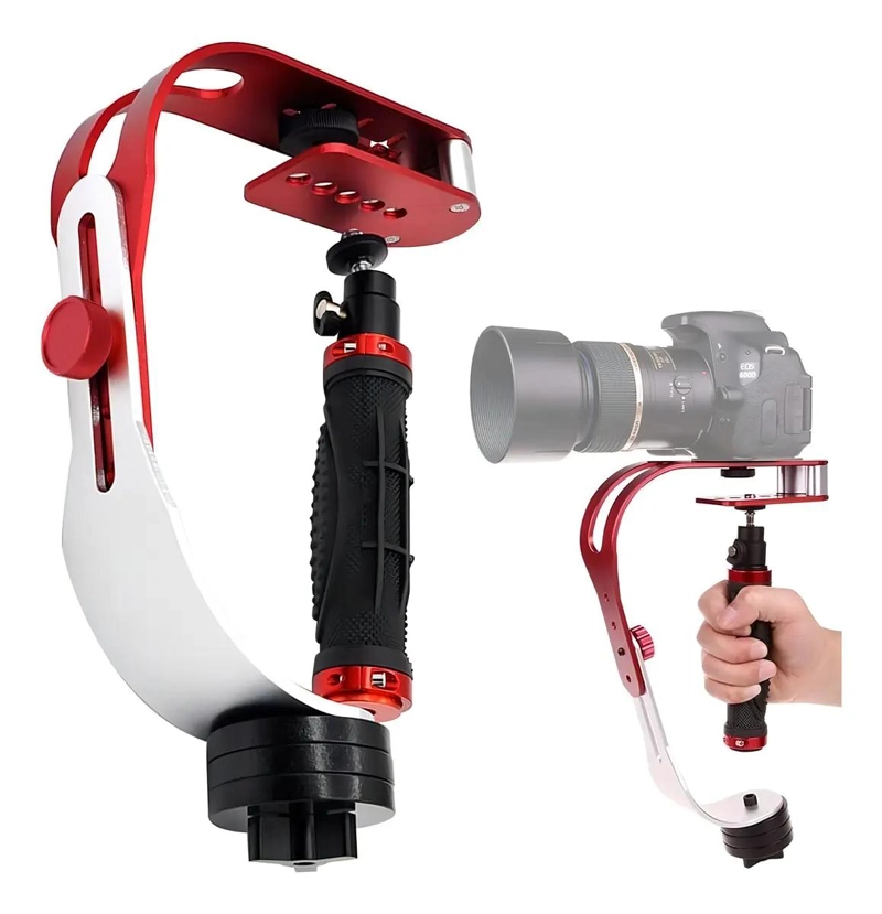 ESTABILIZADOR STEADYCAM PARA CAMARAS Y CELULARES ROJO - 1