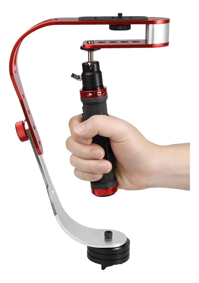 ESTABILIZADOR STEADYCAM PARA CAMARAS Y CELULARES ROJO - 2