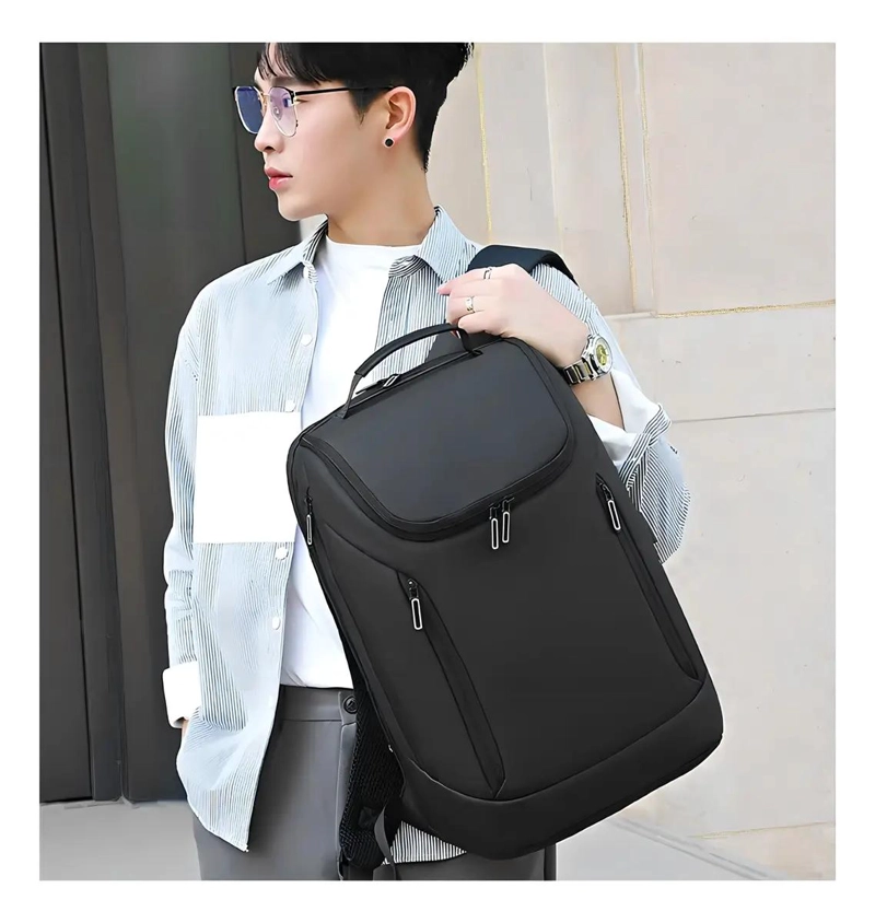 MOCHILA IMPERMEABLE CON PUERTO USB PARA NOTEBOOK Y VIAJE - 2