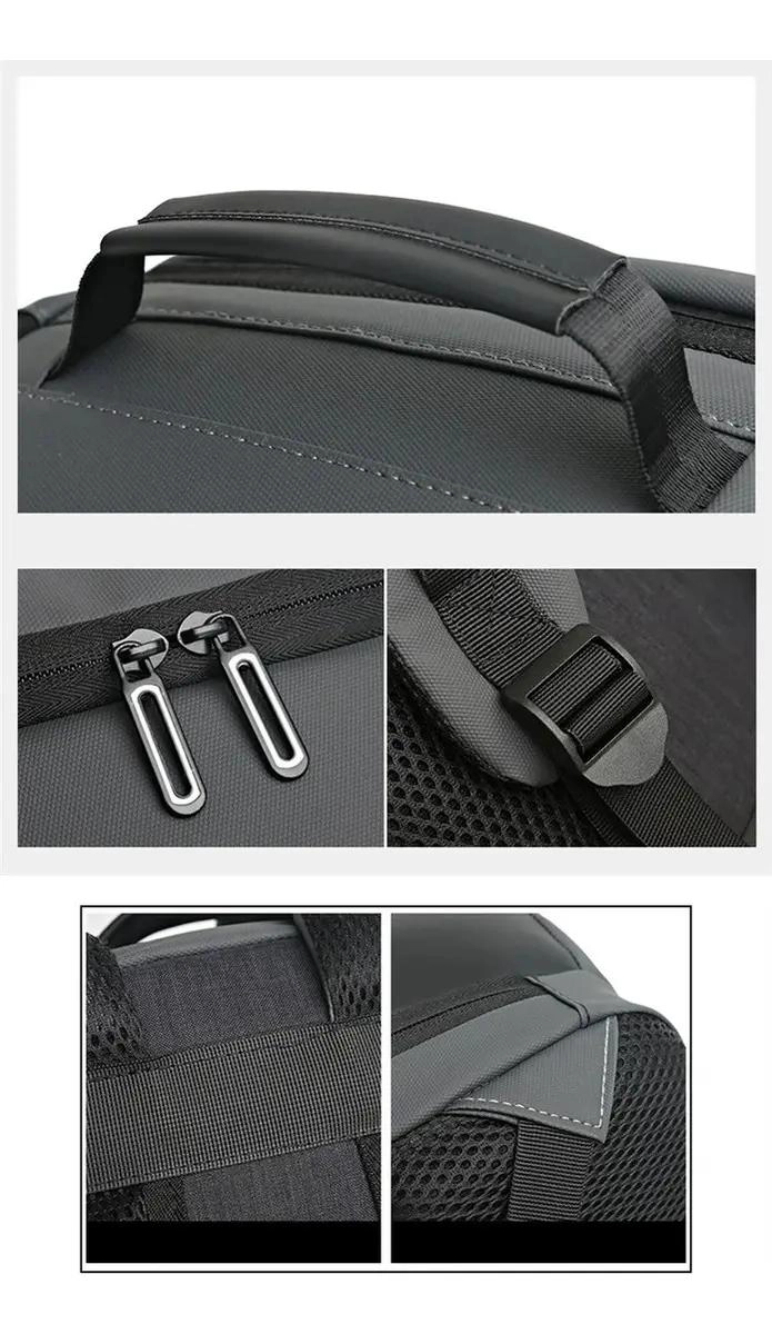 MOCHILA IMPERMEABLE CON PUERTO USB PARA NOTEBOOK Y VIAJE - 3