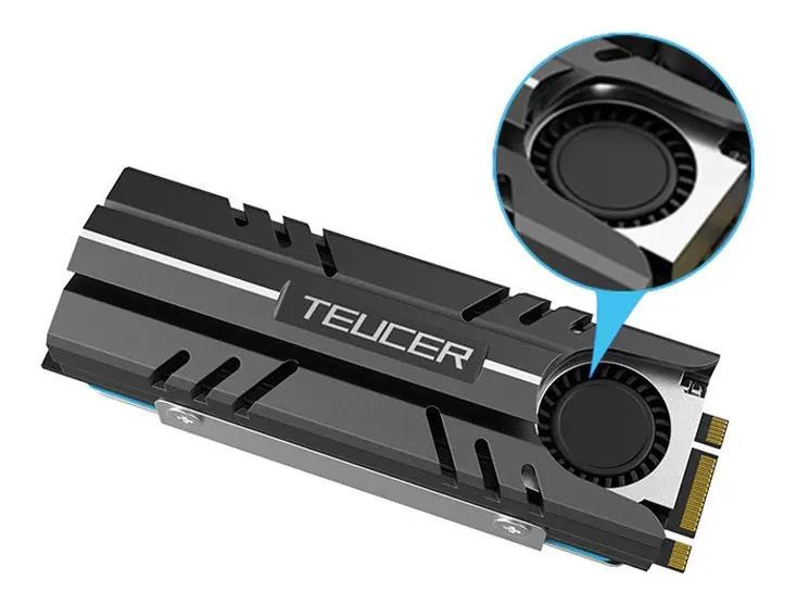 DISIPADOR DE CALOR CON VENTILADOR PARA SSD M.2 - 1