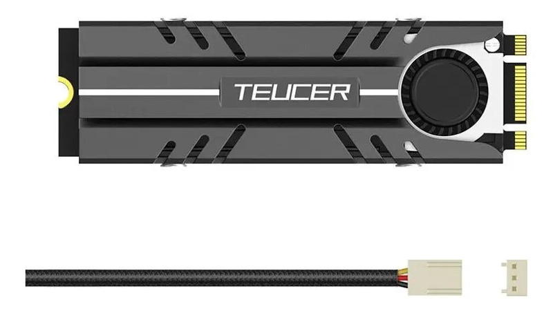 DISIPADOR DE CALOR CON VENTILADOR PARA SSD M.2 - 4