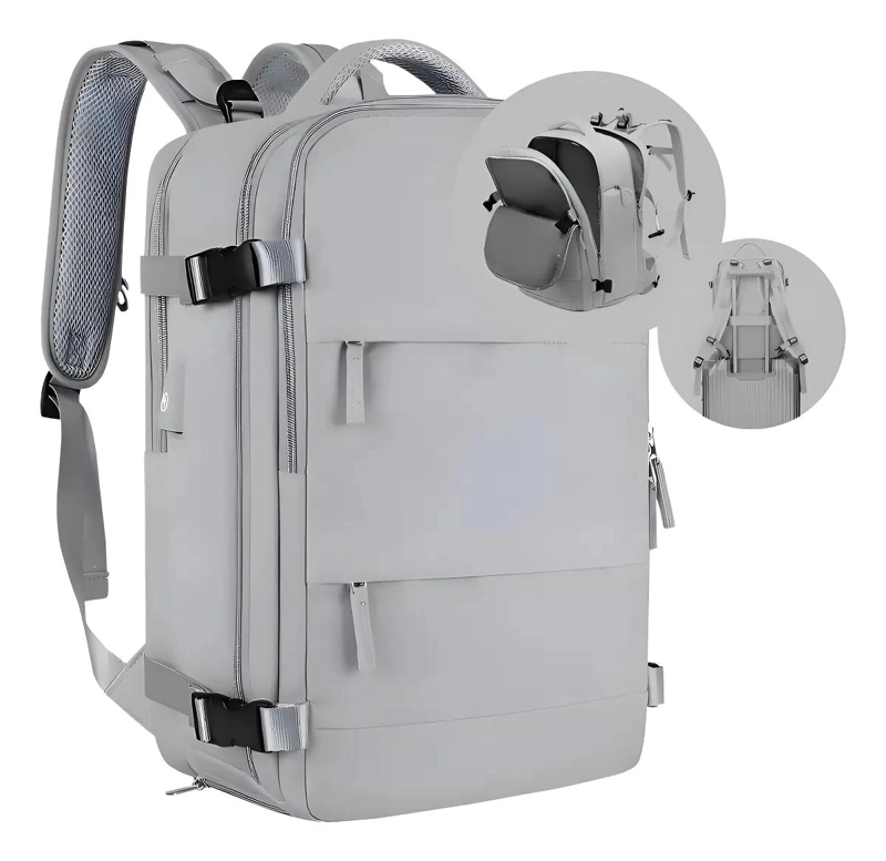MOCHILA DE VIAJE EXPANDIBLE CON PUERTO USB PARA CABINA - 1