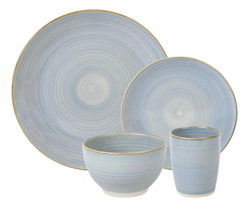 JUEGO DE LOZA CERAMICA 24 PIEZAS AMALFI - 1