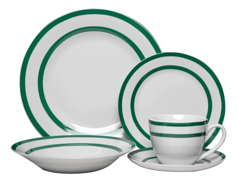 VAJILLA DE PORCELANA 30 PIEZAS DISEÑO ROYAL DORAL - 2