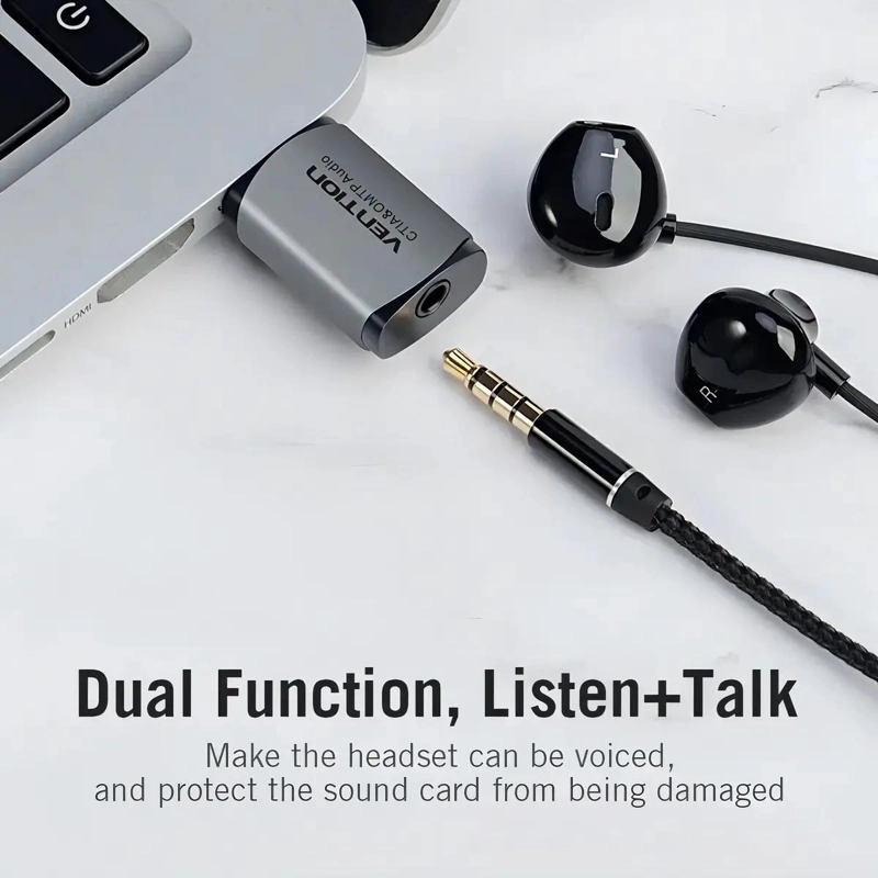TARJETA DE SONIDO USB EXTERNA CON ENTRADA 3.5MM - 3